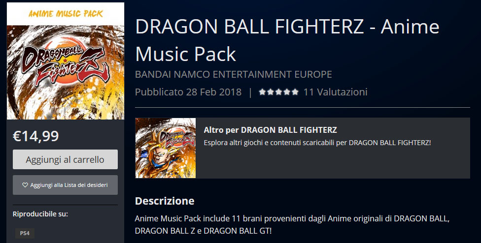 dragon ball fighter z anime music pack