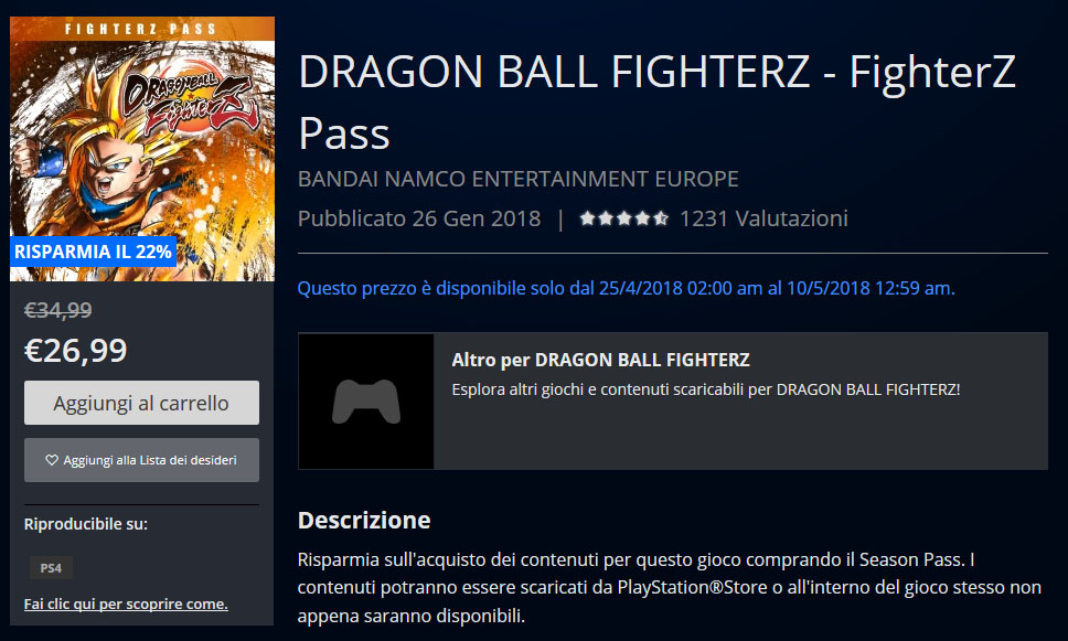 dragon ball fighter z season pass