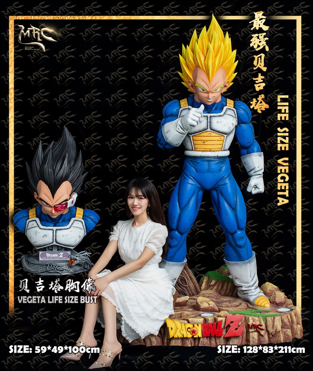 vegeta statue scale real