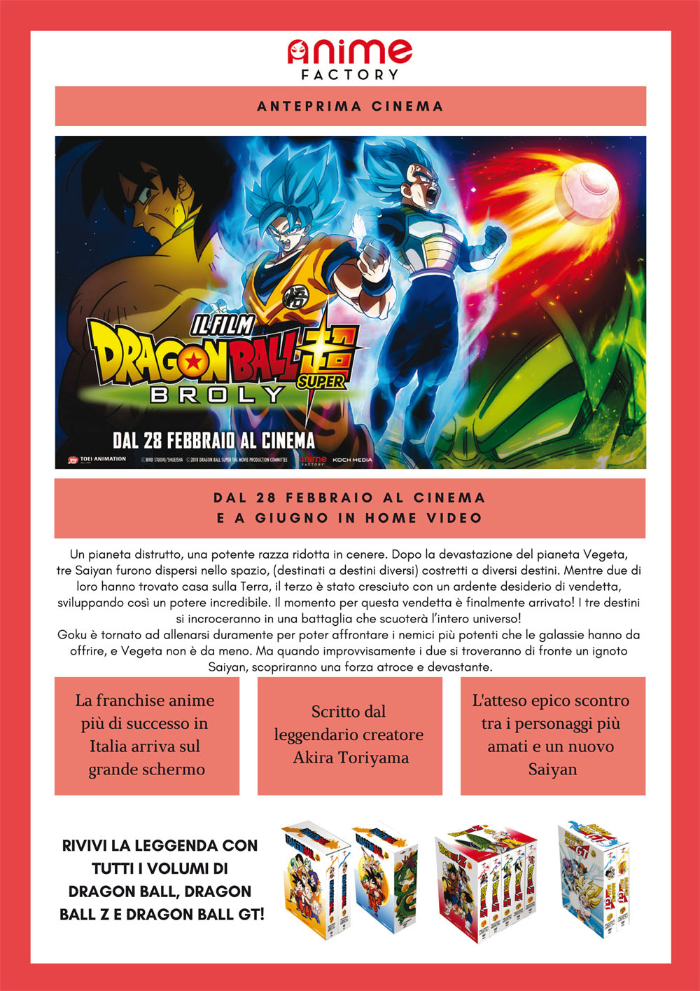 DB Super: Broly, l'edizione Home Video uscirà a Giugno