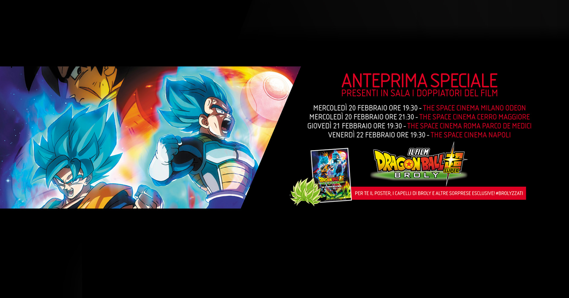 DB Super: Broly, anteprima del film nei The Space Cinema insieme ai doppiatori italiani